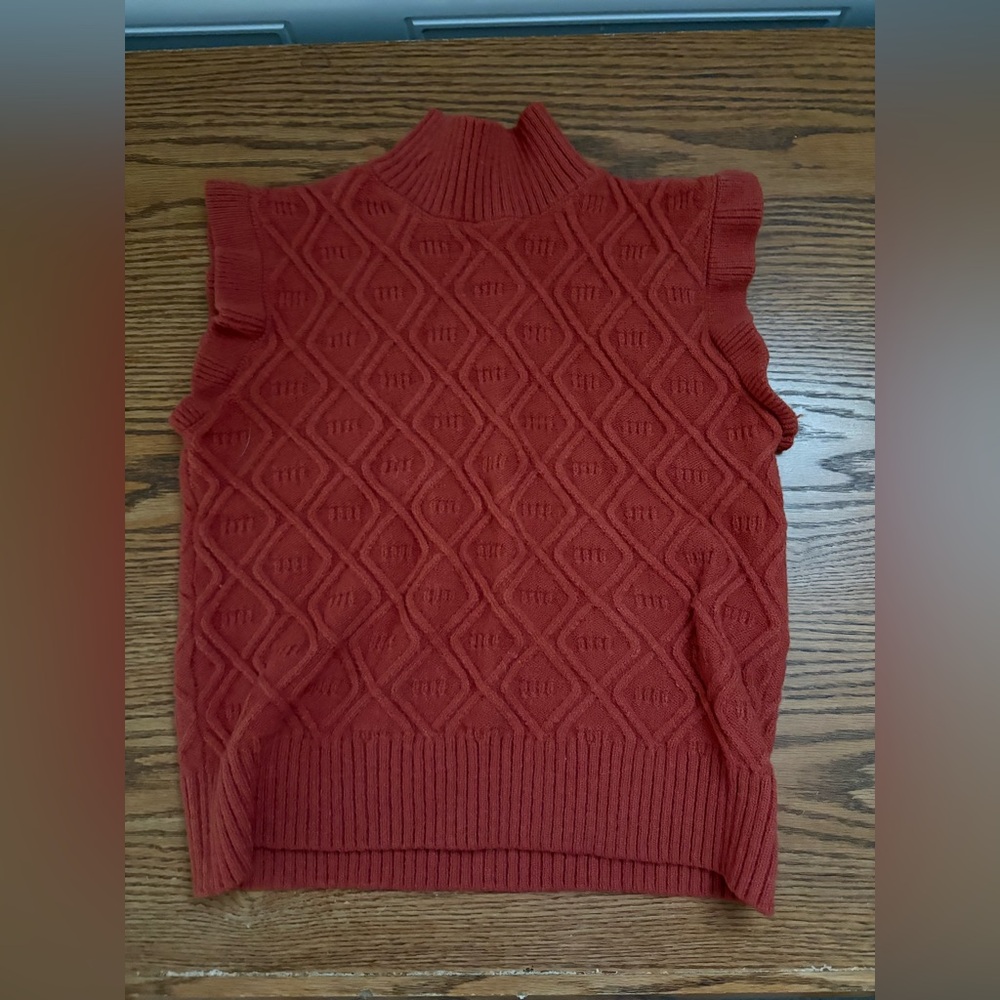 Rust Sleeveless Sweater